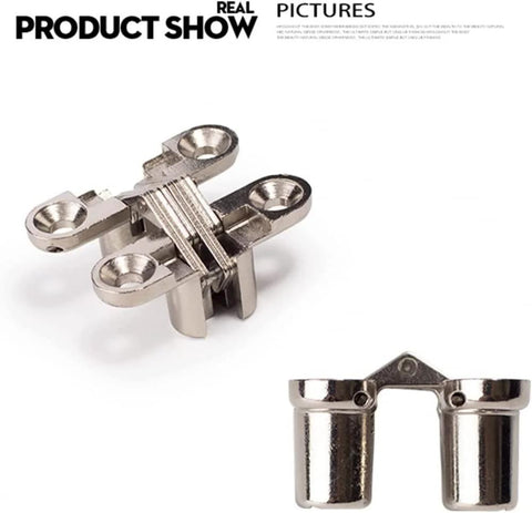 Invisible 180 Degree Alloy Hinge for Doors and Cabinets Concealed Folding Door Cross Hinge with durable 10kg load capacity