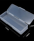 Open view of 4 Piece Clear Plastic Nail Tool Box Set For Nail And Pedicure Supplies Neat Little Personal Storage Organizer Case