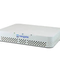 Rock Solid PfSense Plus Security Gateway Featuring Built In Firewall Router And VPN For Business Lifetime Software Updates Hassle Free Plug And Play Setup, white device angled view.