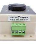 Front view of the High Power PWM DC Motor Speed Controller 10V-60V Range With 12V 24V 36V 48V Compatibility, showing screw terminal.