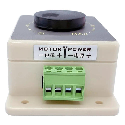 Front view of the High Power PWM DC Motor Speed Controller 10V-60V Range With 12V 24V 36V 48V Compatibility, showing screw terminal.