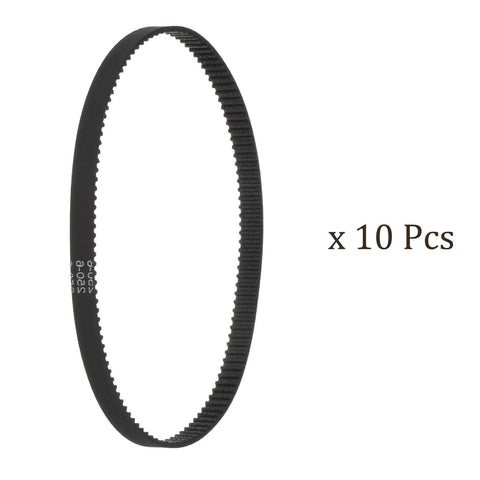 2GT Timing Belt 6mm Wide 250mm Pitch Closed Loop For 3D Printers 125 Teeth Built To Last Reinforced Rubber With Fiberglass For Beefy Strength And Smooth Quiet Performance, 10 pcs