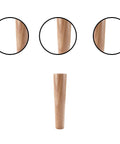 Top Shelf Solid Oak Furniture Leg Leveler With No Sweat Adjustable Height For Sofas Tables And Cabinets close-up view of solid oak leg leveler