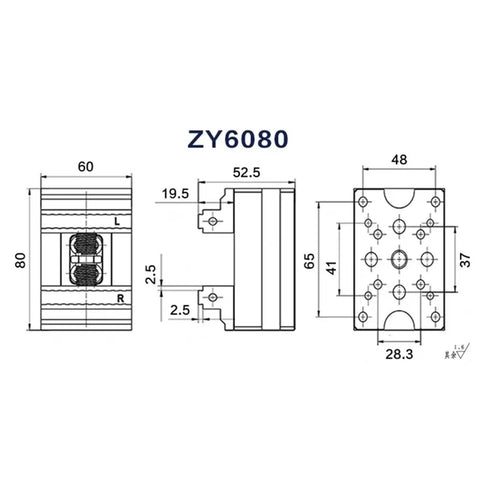 Pro Grade Self Centering Cnc Vise Featuring Four Turn Table Fixture And Concentric Flat Nose Jaws dimensions and design drawing