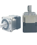 Rock Solid Helical Gear Reducer Box For Nema 17 And 23 Stepper Motors, featuring metallic housing and output shaft design.