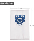 15 Packs Air Clean Dust Bags Replacement For GN Vacuum Bags with dimensions labeled 7.11 x 11.15 inches and blue locking collar