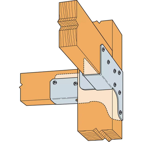 RTC42 18 Gauge Galvanized Rigid Tie Corner For 2x Joist And 4x4 Post Pack Of 8 Build Strong 90 Degree Wood Connections No Angled Cuts Needed Durable Steel Bracing For Decks Fencing And Framing Ideal For Timber Beams And Post Framing Quick Install Weather