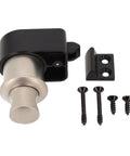 Push Button Cabinet Lock Latch Easy DIY Install Spring Pop Button Release Durable ABS Base Corrosion Resistant Plastic Sturdy Construction