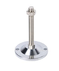 Built Tough Adjustable Furniture Levelers Twin Mount Holes Heavy Duty Machine Feet for Rock Solid Shelf Stability on flat surface.