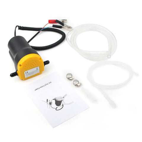 Snazzy Stainless Steel Electric Oil Extractor Pump For 12V Cars Rv Boats Atv And Motorcycles Black Suction Scavenge Exchange Fluid Transfer Tool Durable Rust Resistant Design Quick Easy Dipstick Bore Access