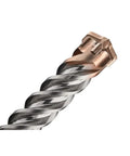 Close-up of Pro Grade SDS Max Rotary Hammer Drill Bit 1 Inch By 31 Inch By 36 Inch With 4 Cutter Head Full Carbide Iron Blast Technology