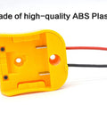 12V Battery Adapter For DeWalt 12V Max With 30A Fuse Copper 14AWG Wire Power Connector, ABS Plastic Shell
