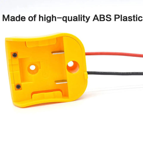 12V Battery Adapter For DeWalt 12V Max With 30A Fuse Copper 14AWG Wire Power Connector, ABS Plastic Shell