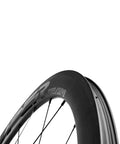 Close-up view of rim from Beefy 50mm Deep Carbon Wheelset Tubeless Ready With Basalt Braking Surface EN And UCI Approved Dual Novatec