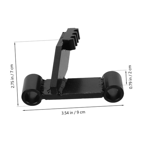 Side view of black FELTECHELECTR flywheel holding tool with roller bases for car engines, 9 cm long