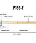 High Accuracy Round Pogo Pins Set Of 100Pcs For PCB Board Testing P156-E Test Probes Dimensional Diagram