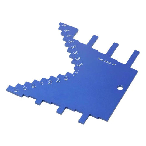 2 In 1 Aluminum Step Depth Gauge For Router And Table Saw Pro Grade Adjustable Cutting Height For Alignment And Calibration Woodworking Measuring Tool Blue For Quick Setup And Long Lasting Reliability