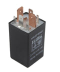 Heavy Duty Glowing Relay For Excavator And Forklift Equipment Replacement Part showing copper contacts and solid black casing.