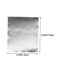 High Temp Aluminum Pot Repair Patches For Cookware Leak Fix, 20 Sheets, Trimable Patches With Sticky Back dimensions shown