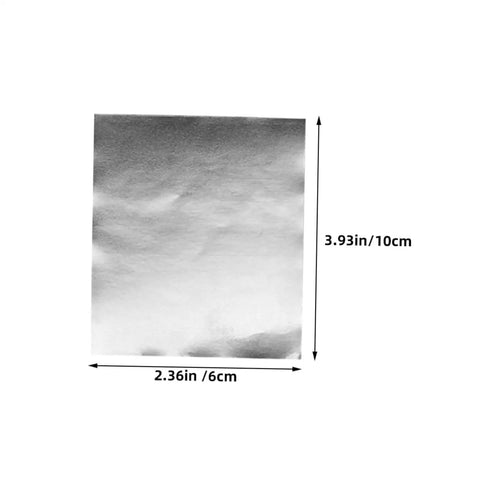 High Temp Aluminum Pot Repair Patches For Cookware Leak Fix, 20 Sheets, Trimable Patches With Sticky Back dimensions shown
