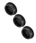 Three-Piece T-Shaped Silicone Plugs With 51.3 Mm Diameter 2-Inch Snap-In Plug Hole Seal Covers Round Rubber Stoppers Black