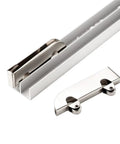 Full Extension Side Mount Drawer Slides Kit 4 Pieces Stainless Steel Silent Glide With Removable Clip angle view