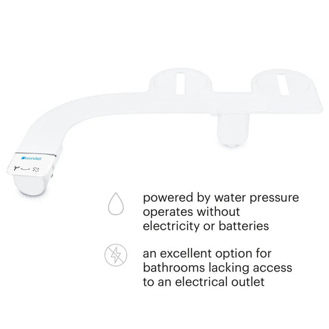 Thinline Bidet Attachment For Toilet Seats With Adjustable Water Pressure And Side Arm Control Thin Profile White Self Cleaning