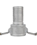 2 Pack Aluminum Cam Lock Fittings 2 Inch Cam And Groove Hose Connector Part C Female Coupling with serrated hose shank.