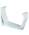 White Plastic Gutter Accessory For Gutters And Downspouts Replacement Part With Easy Install Durable Weather Resistant Construction For Home Projects Today, front view