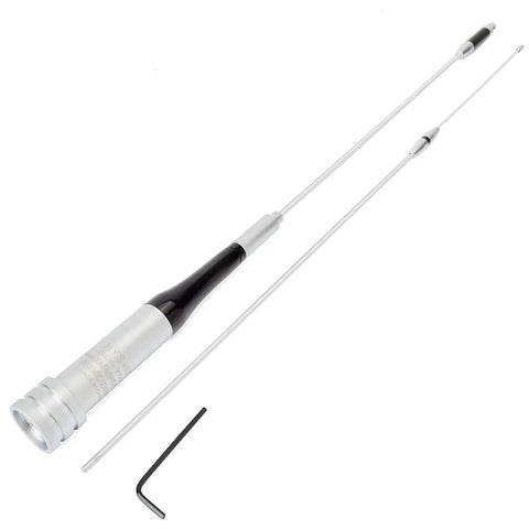 Dual Band Ham Radio Antenna For Cars And Trucks, 144 And 430 MHz VHF And UHF Mobile Antenna with Allen key and metal finish