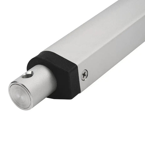 Close-up of 12V Mini Linear Electric Actuator With 40 Inch Stroke And 35 Lbs Of Force, showcasing compact, durable design.