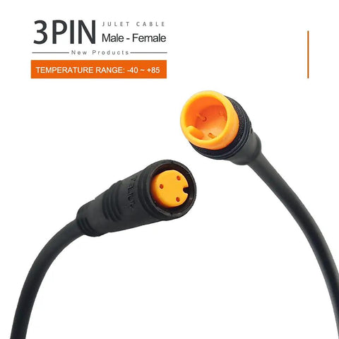 Waterproof Ebike Extension Cable 2Pin 3Pin 4Pin 5Pin 6Pin Double Ended Male to Female Connectors for Lights Throttle Display Brake Signal DIY Electric Bike Wiring Upgrade