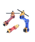 Premium Universal Cnc Mill Work Piece Stop Positioner And Lathe Locator Tool, red, blue, and gold arms for precision alignment.