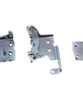 Door Hinges 2 Pack Front Driver Left Side Chrome Finish Replacement Hinges for Car Doors fits pair shown on white background