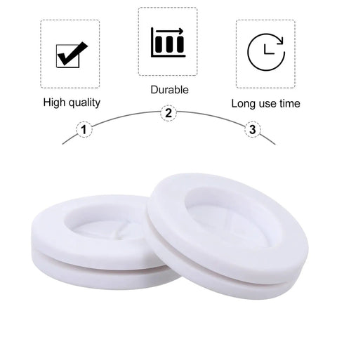 Four Piece White Synthetic Rubber Grommet Kit With High Elasticity And Easy Installation, Cable Protector And Waterproof Wire Gasket For Automotive Wiring And Electrical Wire Protection, white rings