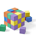 Colorful 1 Inch Foam Counting Blocks For Kids Math And Preschool Crafts, Hands On Counting And Sorting Cubes In Six Colors, Early Math Manipulatives, Classroom Essentials Pack Of 100 foam cubes stacked in six colors