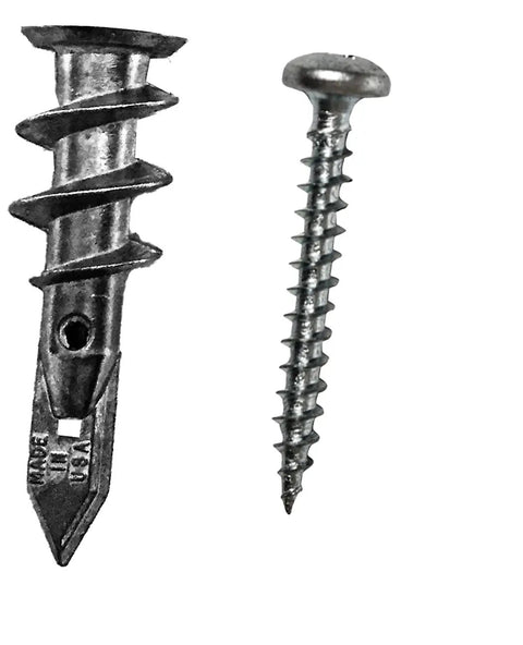 Zinc Self Drilling Drywall Anchors Kit With 50 Phillips Screws No Pre Drill Needed Drills Directly Into Drywall Even Through Studs