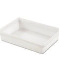 Pro-Grade Restaurant-Ready Food Storage Box 34 Quart 8.5 Gallon For Kitchen Cafeteria, BPA-Free White Polyethylene, angle view