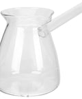 Thickened Glass Turkish Coffee Pot 16 Oz Borosilicate Teapot With Side Handle For Stovetop Brewing Coffee And Heating Milk