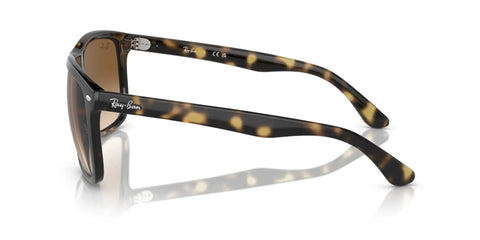 Side view of Boyfriend Two Oversized Sunglasses With Havana Frame And Clear Gradient Brown Lenses For 100 UV Protection 60 MM Lens Width