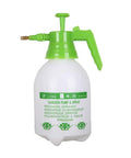 68oz Portable Garden Pump Sprayer For Yard And Lawn Care, Adjustable Brass Nozzle, white bottle with green handle and nozzle