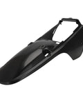 Close-up of PW80 Plastics Kit black rear fender for dirt bike, part of the front fender rear fender gas tank seat replacement.