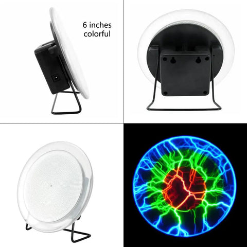 6 Inch Plasma Disk Light Show For Parties And Home Decor Multicolor Plasma Plate That Responds To Music Or Touch Display