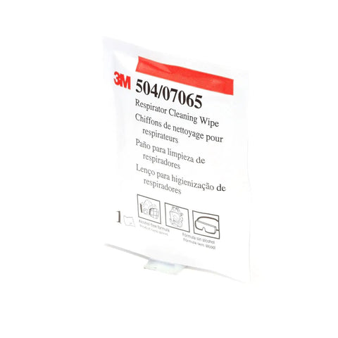 504 Alcohol Free Respirator Cleaning Wipes Pack Of 100 For Elastomeric Facepiece Respirators 8 x 10 inch towelette packet