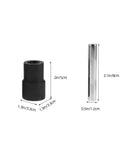 Easy Impact Socket Bolt Extractor Kit For Stripped Nuts And Screws With Steel And Plastic Build Precision Gear 17 19 21 22 24mm Sizes 3.3cm black socket and 8cm steel pin