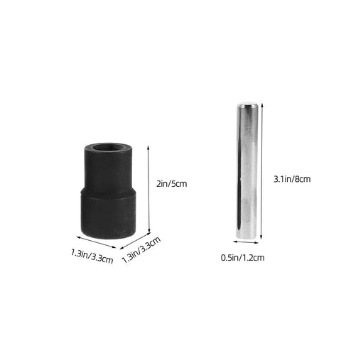 Easy Impact Socket Bolt Extractor Kit For Stripped Nuts And Screws With Steel And Plastic Build Precision Gear 17 19 21 22 24mm Sizes 3.3cm black socket and 8cm steel pin