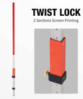 Score This Awesome Two Tone Aluminum Rod Kit With Quick Lock Ideal For Rotary Laser Level Elevation Measurements Absolute And Differences Up To 7.87 Feet With Dual Scales Carry Bag Included, showing twist lock mechanism.