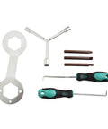 7 Piece Washing Machine Disassembly Tool Kit With Retractors, Disassembly Wrench, Chrome Vanadium Drill Bits And Three Prong Socket Wrench