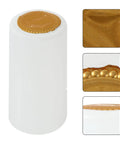 100 Pack White Pvc Heat Shrink Bottle Caps Wine Sealing Film Liquor Capsule Wraps For Spirits And Homebrew 1.2 X 2.4 Inch white cap with gold top