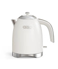 1.7L Electric Kettle With Stainless Steel Interior, BPA-Free, 1200W Fast Boil, Cordless Pearl White front view